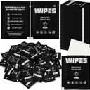 Lounsweer 500 Count Wet Wipes Individually Wrapped Unscented Flushable Cleansing Travel Size Wipes Quickly Cleaning Our Hands for Adults, Travel, Home(Black)