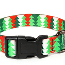 HEELE Christmas Dog Collar, Adjustable Soft Dog Collar for Small Medium Large Dogs,Christmas Tree Patterned Puppy Collars with Quick Release Buckle Christmas Tree S Length 9.84''-14.96'' 