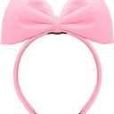 1Pc Sweet Pink Halloween Bow Headband Bowknot Hair Hoops Bands Headpiece Hairband for Women and Grils,Women Christmas Birthday Party Decorations Accessories Easy to Wear,Headbands Hair Accessories