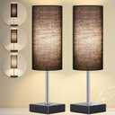 AVV Cordless Table Lamp with Dimmable, Rechargeable 3 Modes Battery Powered Bedside Lamp, Battery Operated Lamps for Night Stand, Touch Lamp for Bedroom, Living Room, Reading,15 Inch Black 2PK