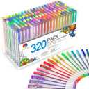 320 Pack Gel Pens Set, Smart Color Art 160 Colors Gel Pen with 160 Refills for Adult Coloring Books Drawing Painting Writing