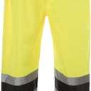 JORESTECH High Visibility Waterproof Safety Overall Pants: Reflective Stripes, ANSI Compliance, and Adjustable Bottoms (Yellow, S)