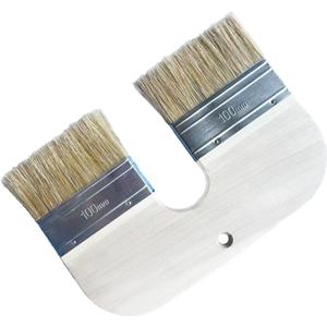 4-Inch Natural Bristle Limewash Brush  U-Shaped Double Bristle for Limewash on Brick & Interior Walls (4 inch)