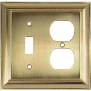 Cool Knobs and Pulls (CKP) Impressions Collection, 31196 Decorative Toggle/Duplex Wall Plate/Outlet Cover, Long Lasting Durable Solid Steel Construction, Amber Gold, 1 piece (Single Switch/Duplex)