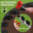 1.5 Inch x 200FT Garden Edging Border, Plastic Edging for Landscaping with 240pcs Spikes