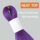 Osuntress Purple Hair Extensions 30 Inch 4 Packs, Long Pre Stretched Braiding Hair for Kids Braids, Dark Purple Synthetic Fiber total 60 Inch