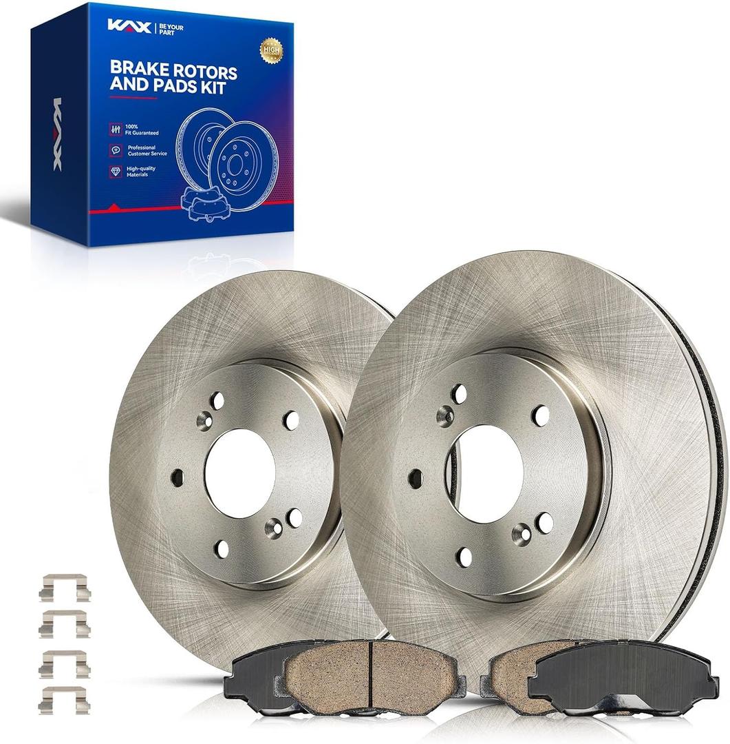KAX Front Brake Kit for Honda Pilot 2003 2004 2005 2006 2007 2008, 11.81inch Brake Rotors Pads Kit, #31275+D943 Front Brakes