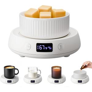 Coffee Mug Warmer for Desk with Auto Shut Off, Electric Cup Candle Wax Melter Warmer with 1-9H Timer, Smart Mug Warmer Tea Coffee Beverage Heated Mug Plate for Home Office, Ideal Coffee Lover Gift