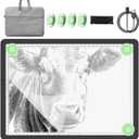 YINGWOND 9000LUX A4 Rechargeable Tracing Light Box with Padded Case,Wireless Diamond Art Light Board,Side Physical Buttons and Magnetic Portable Light Pad for Diamond Painting,Drawing,Sketching