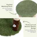 19.3 Cat Scratching Post Cat Tree Tower with Carpeted Base Play Area, Three Color Scratch Posts, with Cat Toys Hanging Ball and Mouse Hole for Indoor Cats and Kittens