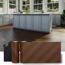 2 Rolls 11.8" Wide Cover 40 Sq.Ft Peel and Stick Floor Tile Roll, Durable Self Adhesive Vinyl Flooring Wood Grain Linoleum Flooring Tile DIY for Kitchen, Bathroom, Living Room, Dark Brown Herringbone