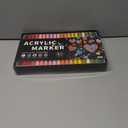 60 Colors Dual Tip Acrylic Paint Pens Markers, Double Tip Premium Acrylic Markers for Wood, Rock Painting, Glass, Canvas, Stone, DIY Crafts Making Art Supplies