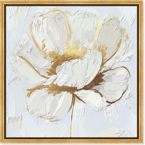 Goddess Floral Canvas Print Botanical Wall Art by Art Remedy, Gold Frame, 40 x 40, 41"L x 41"W