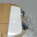 Mayfair Bennett Toilet Seat with Chrome Hinges, Slow Close Wood Seat, Secure Metal Hinges, Easy Install, Made in USA, Elongated, White