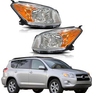 Headlights Repalcement for 2009 2010 2011 2012 RAV4 Headlamps Headlight Assembly pair Driver and Passenger Side