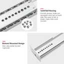 homdiy 2 Pcs Bottom Mount Centered Drawer Slides for Cabinet and Dresser 18 Inch Heavy Duty Center Mount Drawer Rails 3/4 Extension Glide Track