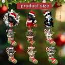 2 x Black Cat Christmas Ornaments 2025, Black Cat Ornaments for Christmas Tree, Funny Christmas Ornaments, Christmas Decor,Personalized Gifts for Lovers