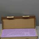 Wireless Keyboard and Mouse Combo - seenda Full Size 2.4G USB Wireless Keyboard Mouse Set, Quiet Cordless Computer Keyboard Mouse for Windows, Laptop, PC - Purple