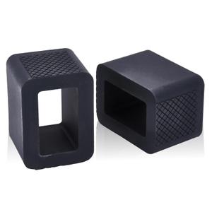Enovoe Seat Belt Buckle Holder 2 Pack - Soft Silicone Buckle Booster for Easy Access - Convenient for Kids & Adults - Easy Installation - Car Seat Buckle Helper - 2.5x1.6x1.7 in (Black)
