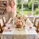 GATHER 350PCS Rose Gold Plastic Plates - Disposable Rose Gold Dinnerware Includes 100 Clear Rose Golds Rimmed Plastic Plates, 150 Silverware, 50 Napkins, 50 Cups for Party, Wedding, Mother's Day