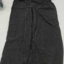 Sidefeel Corduroy Pants for Women 2024 Casual High Waisted Double Buttoned Stretchy Loose Fit Wide Leg Pants with Pockets (Large, Black)