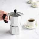 Primula Classic Stovetop Espresso and Coffee Maker, Moka Pot for Italian and Cuban Caf Brewing, Greca Coffee Maker, Cafeteras, 3 Espresso Cups, Silver