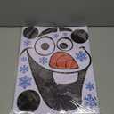 Christmas Snowman Decals - Large Size Snowflakes & Candy Indoor/Outdoor Decorations for Winter Doors & Windows