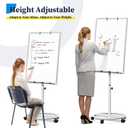 Mobile Whiteboard 36 x 24 inches Portable Magnetic Dry Erase Board, 3' x 2' Stand Easel White Board Dry Erase Easel Standing Board with Flipchart Hooks