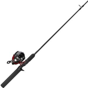 Zebco 404 Spincast Reel and Fishing Rod Combo, 6-Foot 2-Piece Fishing Pole, Size 40 Reel, Right-Hand Retrieve, Pre-Spooled with 15-Pound Zebco Line, Black/Red