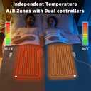 Heated Electric Blanket Queen Size - 84" x 90" Heating Blanket with Dual Control, 10 Heating Levels & 8 Hours Auto Off, Soft Warm Flannel Blanket, Christmas Birthday Gifts for Senior Grandma