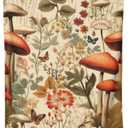 Vintage Mushroom Beach Towel,32x52in,Quick-Dry Sand-Free Fern Bath Towels,Microfiber Lightweight for Travel Pool Yoga Beach Outdoor Activities Decor Accessories Gifts (Retro Mushroom)