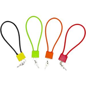 Cable Gun Locks with Keys - Keyed Different 15" Cable Gun Safe Lock for Pistols, Rifles, and Shotguns, Home and Storage Firearm Locking and Safety, 15" * 4 Keyed Different Color (RED ORANGE GREEN YELLOW 4 COLOR PACK)