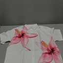 VIPWOLF Men's Floral Oversized Shirts Button Down Short Sleeve Baggy Summer Shirt Tops (S, White)