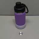 Koodee Small Water Bottle 12 oz Stainless Steel Vacuum Insulated Water Bottle for Back to School, Wide Mouth Flask with Leakproof Spout Lid(Purple)