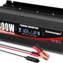 Cantonape 800W Car Power Inverter DC 12V to 110V/120V AC Converter with LCD Display Dual AC Outlets and USB Port Car Charger for Car Laptop Truck Black