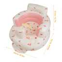 EKEPE Inflatable Baby Chair with Built in Air Pump, Sit me Up Floor Seat for Baby 3 Months & Up, Blow Up Baby Seats for Infants for Sitting Up - Bunny