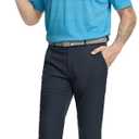 Rouen Golf Shirts for Men Dry Fit Short Sleeve Performance Moisture Wicking Casual Texture Heather Jacquard Mens Polo Shirts (Blue, XL)