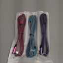 Teeind USB Type C Cable 2.1A Fast Charging: [90 Degree/6ft/3Pack] Nylon USB C Cord Right Angle Compatible with Samsung Galaxy S23/S22/9/Note 10, USB C Charger-Blue/Magenta/Purple