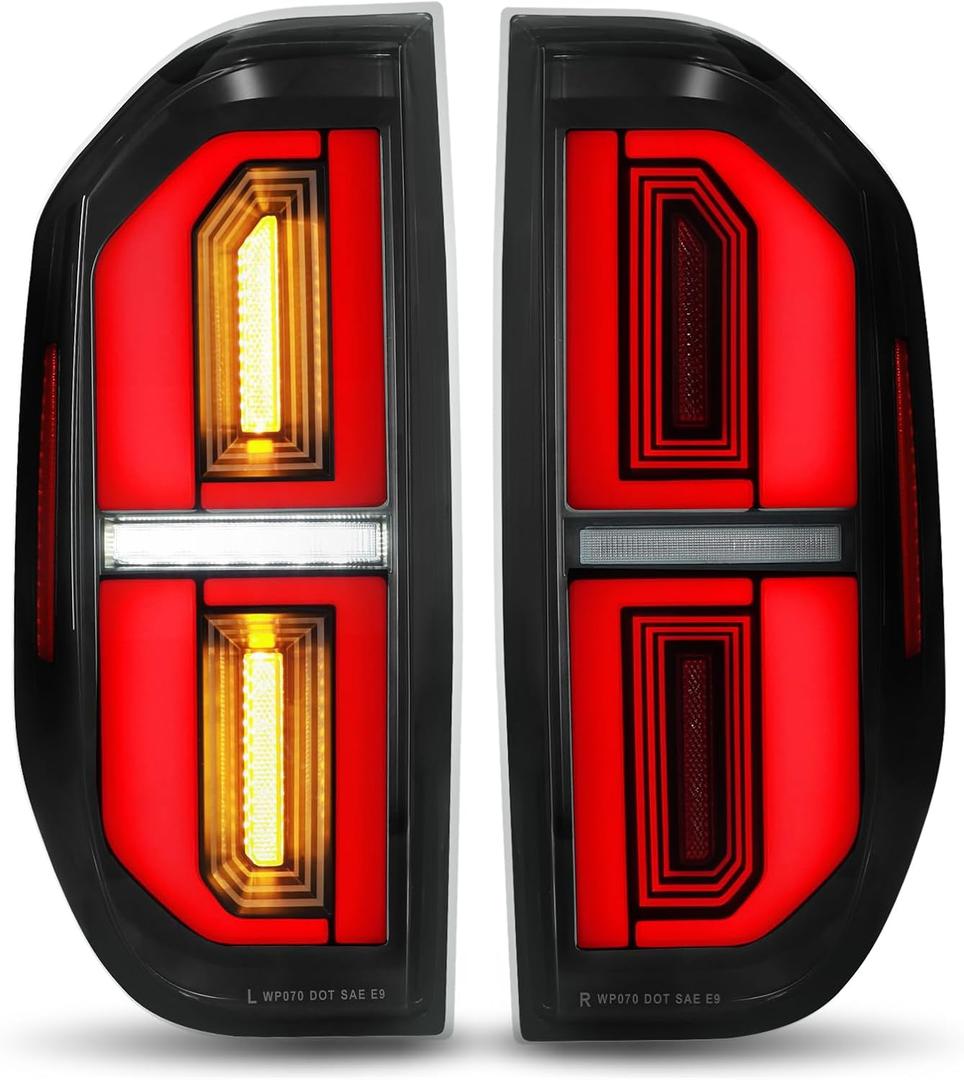 MAYELLO Smoked Black LED Tail Lights Assembly for Toyota Tundra 2014-2021