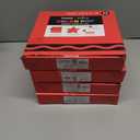 4 x Crayola Color Pop Scarlet Red and Gold Star Party Supplies (12 Paper Plates, 12 Paper Straws, 12 Place cards, 24 Napkins) for Birthdays, Christmas, Graduations, Fourth of July (5CLP1013)