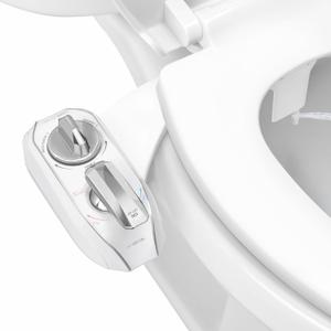 LUXE Bidet NEO 320 Plus - Warm Water, Dual Nozzle, Non-Electric Bidet Attachment for Toilet Seat, Patented Slide-In Install, 360 Self-Clean, EZ-Lift to Clean, Feminine & Rear Wash (Chrome)