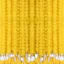 6 Pcs 5 Ft Artificial Marigold Flowers Garland, Dia de Los Muertos Faux Garlands Diwali Decoration with Pendant Bell for Indian American Wedding Party Mantle Decor (Yellow)