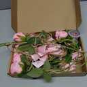 8 Set Rose Flower Garland, Artificial Flower Decoration, Artificial Floral Hanging Rose with Bows Garland Ceiling Decor with Hooks Jute Rope Fishing Line for Wedding, Proposal (Pink)