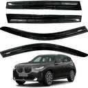 AUXKO Rain Guards Window Visors for Toyota Grand Highlander 2024 2025 - Updated with 3M Tape Tape-On Side Window Wind Deflectors & Visors Accessories for Toyota Grand Highlander Car Windows Black