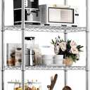 1000 lbs Storage Shelving 4-Tier Utility Shelving Unit Steel Organizer Wire Rack for Home,Kitchen,Office,Chrome (13.7" D x 23.6" W x 53.4" H)