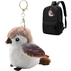 Sparrow Plush Pendant - Cute Bird Keychain, Animal Bags Accessory | Portable Wallet Decoration for Backpack Bag, Key Chain Sparrow Plush Pendant - Cute Bird Keychain, Animal Bags Accessory | Portable Wallet Decoration for Backpack Bag, Key Chain