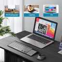 Wireless Keyboard Mouse, J JOYACCESS Sleek and Ergonomic 2.4G Wireless Keyboard and Mouse Set,Portable and Comfortable for Travel Compatible withComputer/Laptop/Windows/Mac-Black/Silver