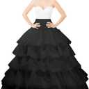 Hoop Skirt Full A-line Bridal Dress Gown Slip Petticoat for Wedding Dress Crinoline Underskirt Ball Gown (One Size)