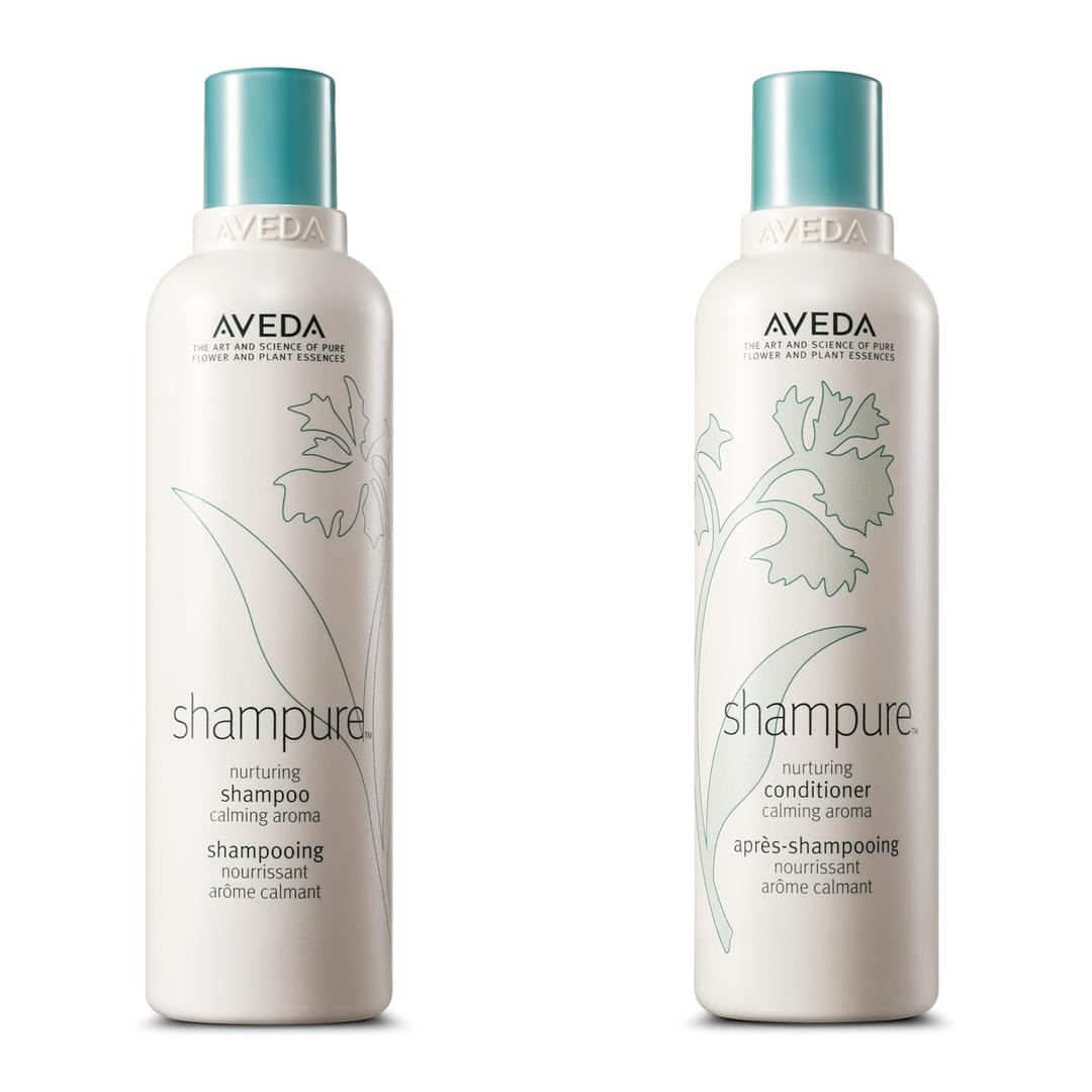 Aveda Shampure Nurturing Shampoo & Conditioner Gift Set | Daily Shampoo & Conditioner for Normal, Fine to Medium Hair | Silicone Free | Includes 2 Full Size Products