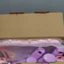 deAO Art Easel Toys for Kids, 4-in-1 Double Drawing Board Adjustable Standing Rotatable Sidewalk Chalk with Painting Writing Accessories, Easel Toys Birthday Gifts for Girls Boy (Pink)